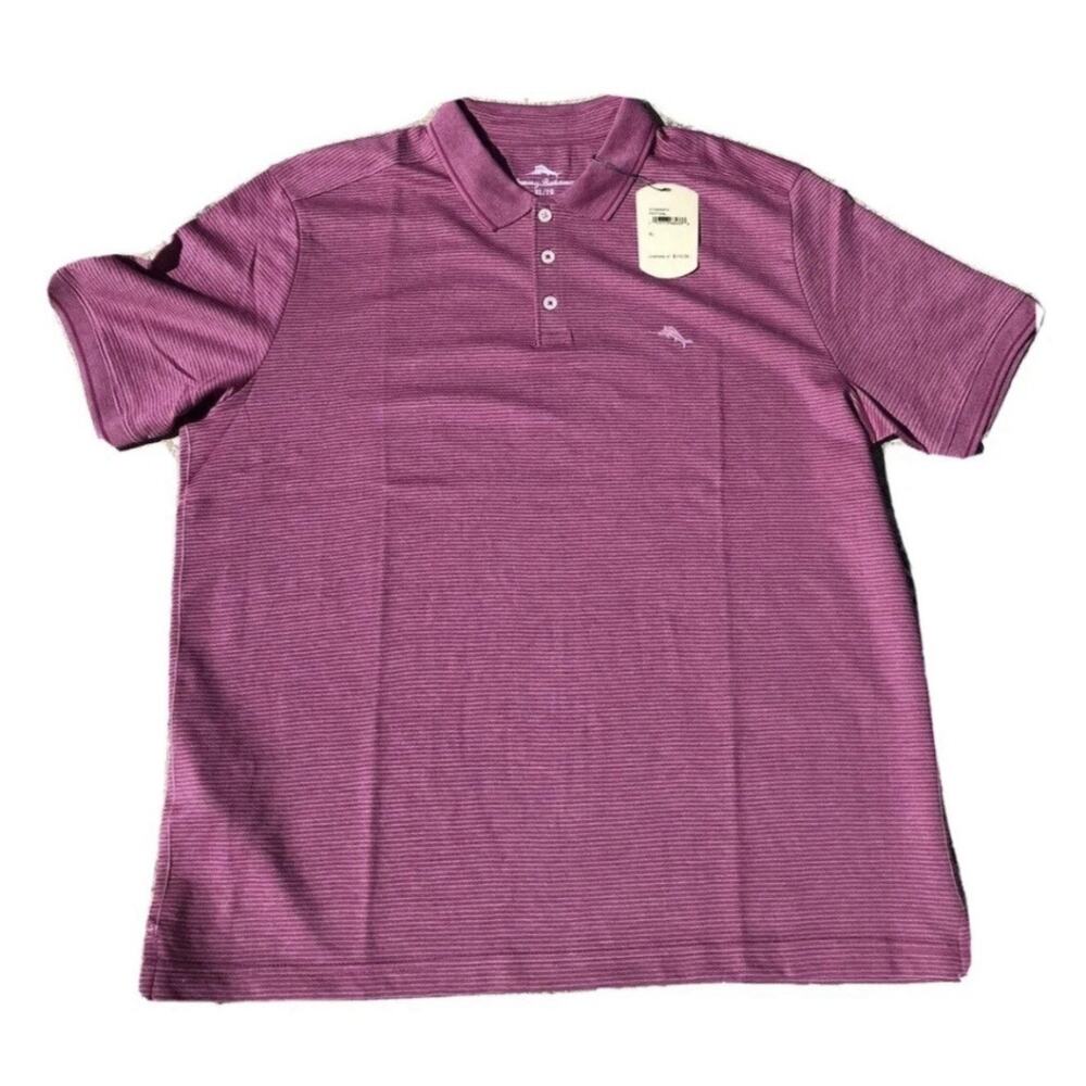 Tommy Bahama Sz S Festival Stripes Short Sleeve Polo Shirt ST226364TX Men's NEW